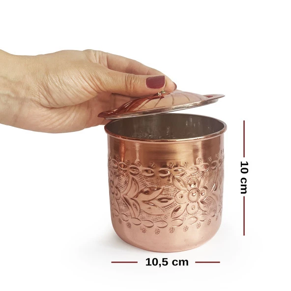 Shark Anatolia Safran El İşleme Bakır Baharatlık 10cm - 2