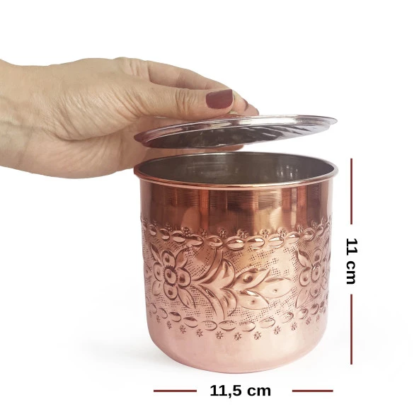 Shark Anatolia Safran El İşleme Bakır Baharatlık 11cm - 2