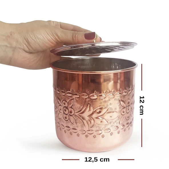 Shark Anatolia Safran El İşleme Bakır Baharatlık 12cm - 2