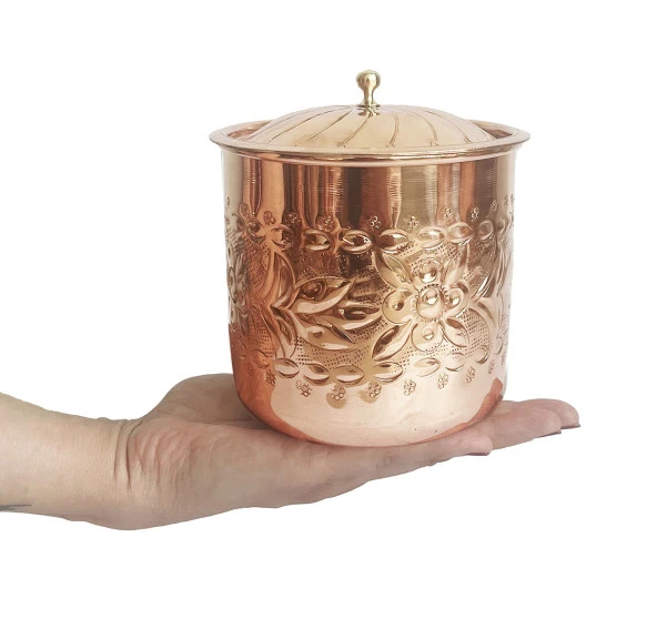 Shark Anatolia Safran El İşleme Bakır Baharatlık 11cm - 3