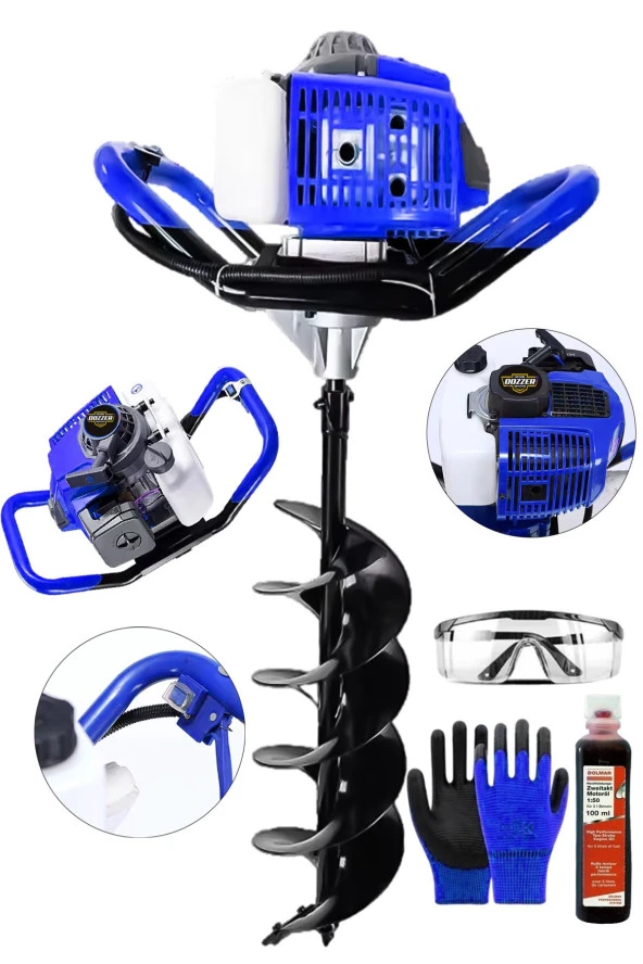 BL-Q Germany 5800 Cc 2.4 Hp 4x4  Turbo Benzinli 150Mm 100Cm Toprak Burgu Makinesi