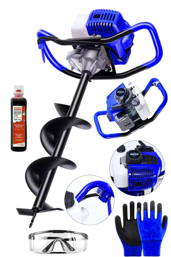 BL-Q Germany 5800 Cc 2.4 Hp 4x4  Turbo Benzinli 150Mm 100Cm Toprak Burgu Makinesi - 2