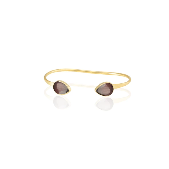 Kadir Jewellery 22 Ayar Altın Kaplama El İşçiliği Zirkon Taşlı Kadın Charm Bileklik - 5
