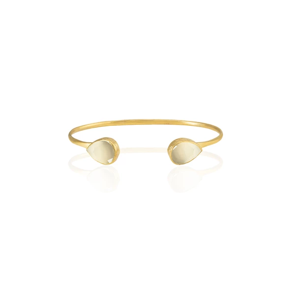 Kadir Jewellery 22 Ayar Altın Kaplama El İşçiliği Zirkon Taşlı Kadın Charm Bileklik - 9