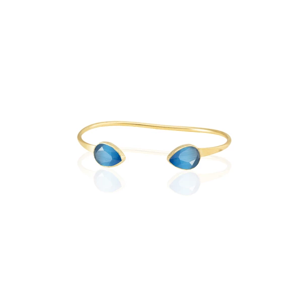 Kadir Jewellery 22 Ayar Altın Kaplama El İşçiliği Zirkon Taşlı Kadın Charm Bileklik - 10