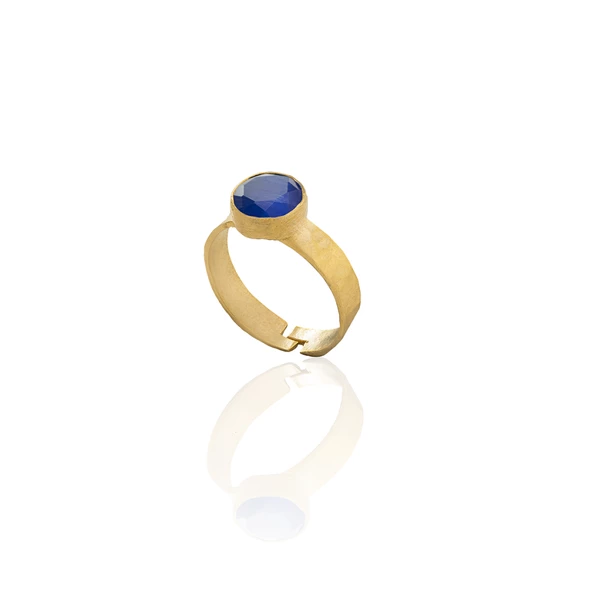 Kadir Jewellery 22 Ayar Altın Kaplama Zirkon Taşlı Kadın Minimal Yüzük - 9