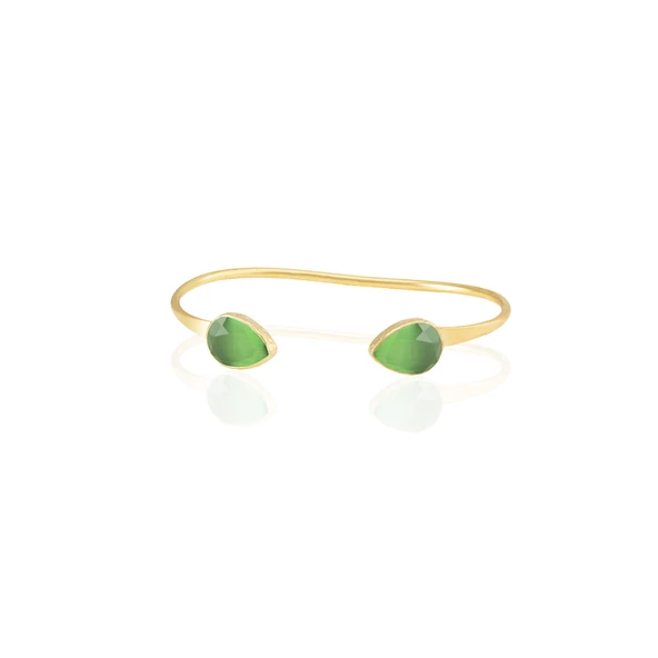 Kadir Jewellery 22 Ayar Altın Kaplama El İşçiliği Zirkon Taşlı Kadın Charm Bileklik - 3