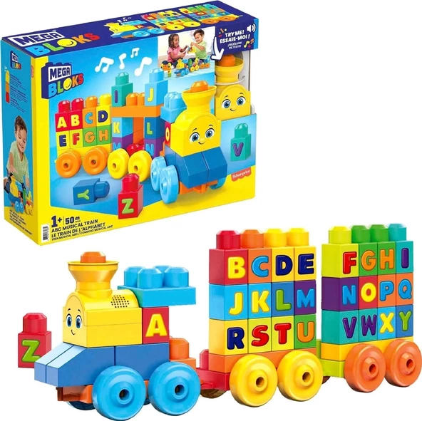 Mega Bloks Müzikli Alfabe Treni, 1 yaş ve üzeri, FWK22
