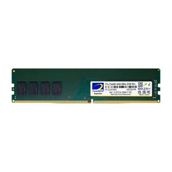 TwinMOS MDD416GB3200D 16GB DDR4 3200MHz CL22 Masaüstü Bellek