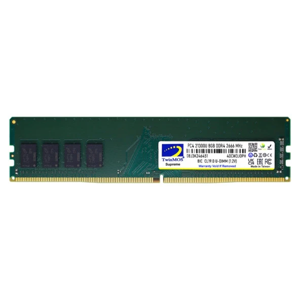 TwinMOS MDD48GB2666D 8GB DDR4 2666MHz CL19 Masaüstü Bellek ürün görseli 1