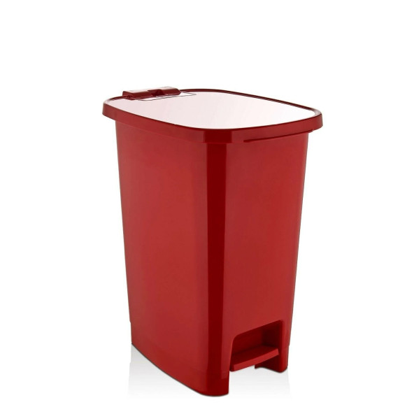 Pedallı Plastik Çöp Kovası 10 Litre Kırmızı - 140R