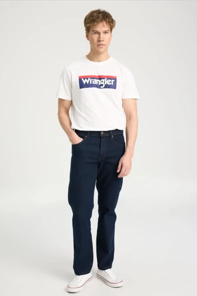 Wrangler W12175001 Koyu Mavi Erkek Texas Authentic Straıght Rahat Kesim Normal Bel Normal Paça Kot Pantolon