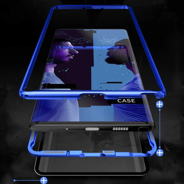 Galaxy Note 10 Kılıf Zore Devrim Mıknatıslı Cam Kapak - Resim 4