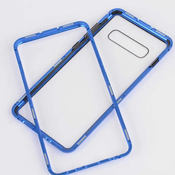 Galaxy S10 Kılıf Zore Devrim Mıknatıslı Cam Kapak - 4