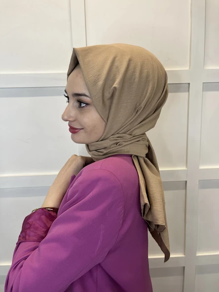 Pamuk Caz Şal, Eflatun Scarf Tek Renk Jazz Şal 1001 SOLUK SARI - 3