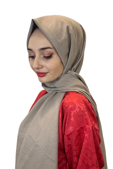 Pamuk Caz Şal, Eflatun Scarf Tek Renk Jazz Şal 1001  TAŞ - 1