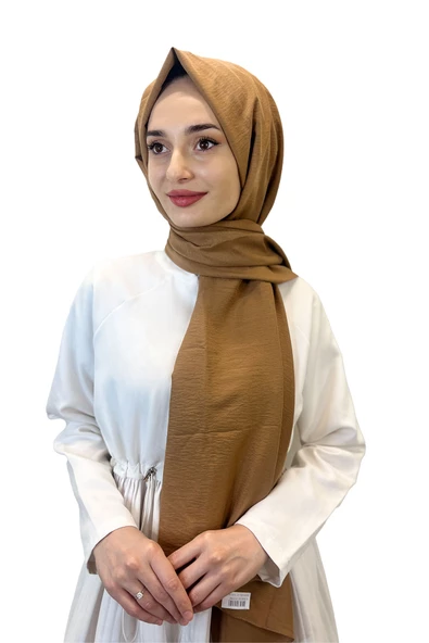 Pamuk Caz Şal, Eflatun Scarf Tek Renk Jazz Şal 1001  KOYU TAŞ ürün görseli