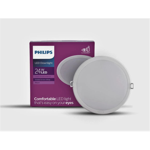 Philips Meson Led Downlight 24W 3000K- sarı ışık Delik çapı 20 cm