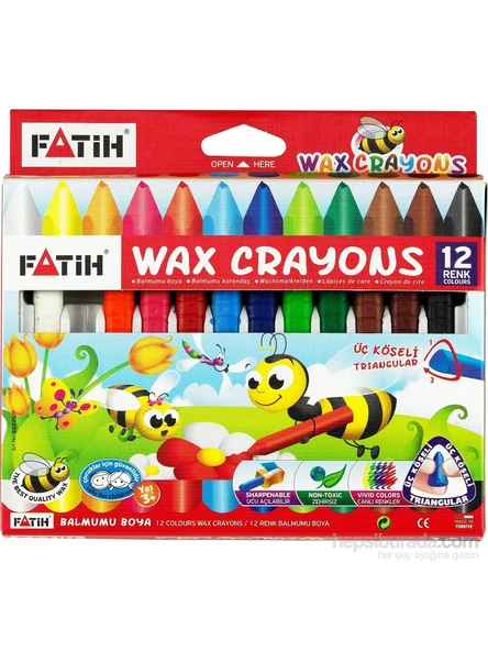 Fatih Wax Crayons Jumbo Mum Boya 12 Renk