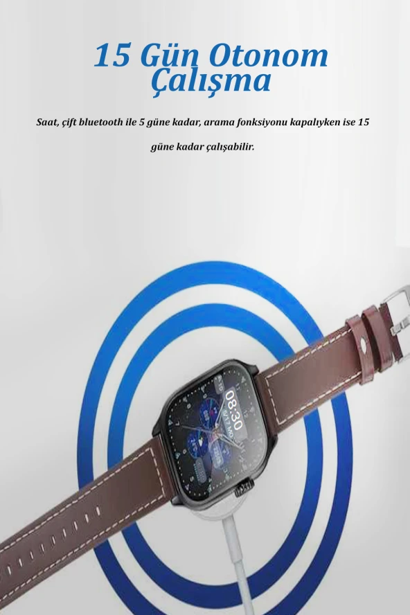 Qpen  Y17 2.03 inc Su Geçirmez Konuşmalı Akıllı Saat - Resim 8