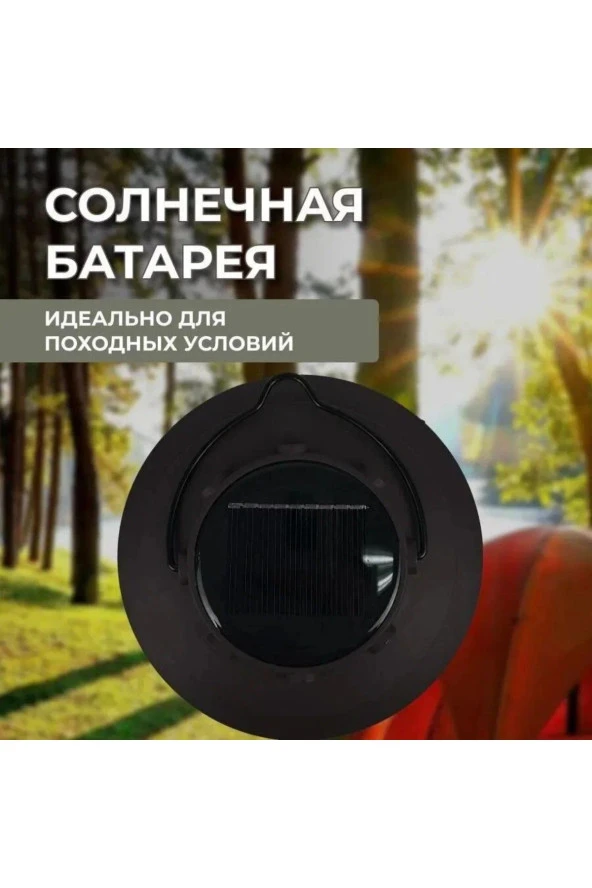 Güçlü Güneş Enerjili Solar LED Kamp El Feneri Çadır için Açık Yürüyüş Feneri - Resim 2