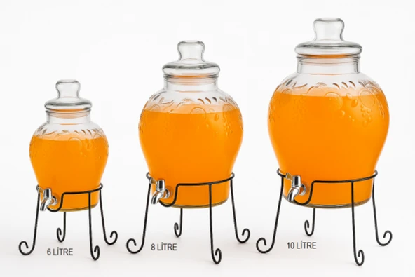 Cam Sebil, Damacana, Şerbetlik 8 Lt. - 2