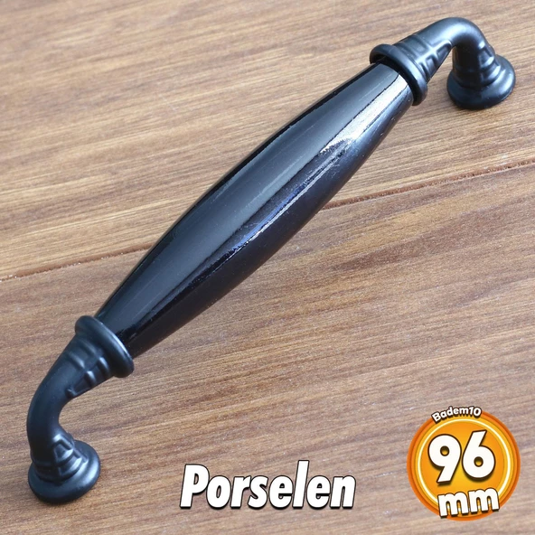 Gerçek Porselen Siyah 96 Mm Mobilya Mutfak Kulpları Çekmece Dolap Kulplar Kapak Kulpu Kulbu Dolabı