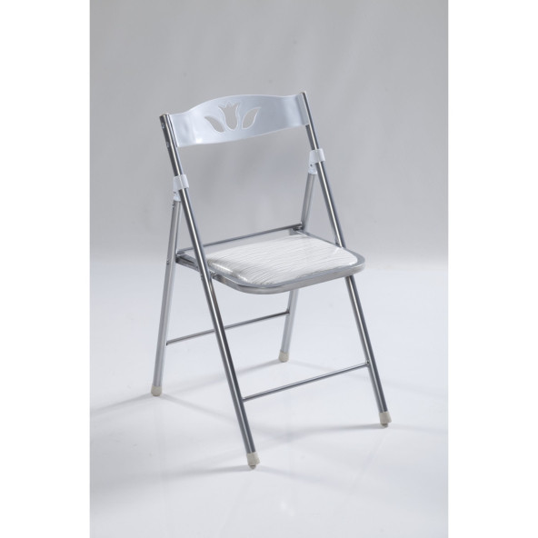 Katlanır Sandalye Mutfak Sandalyesi Beyaz 1046