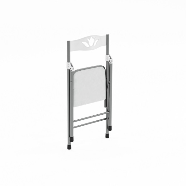 Eportatif Katlanır Sandalye Mutfak Sandalyesi Beyaz 1046 - 3