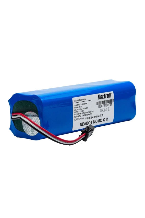 ELECTROLL Neabot Nomo Q11 Batarya (YÜKSEK KAPASİTE) 6400mah Pil Akıllı Robot Süpürge Batarya Değişimi