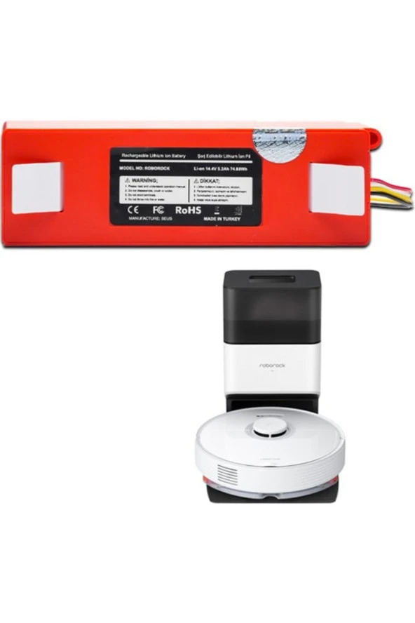 ELECTROLL Roborock Q7+ Batarya Kutulu (ORJİNAL KAPASİTE) 5200mAh Pil Akıllı Robot Süpürge Batarya Değişimi - Resim 2