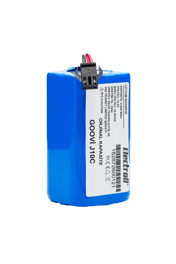 ELECTROLL Goovi J10c Batarya (ORJİNAL KAPASİTE) 2600mah Pil Akıllı Robot Süpürge Batarya Değişimi
