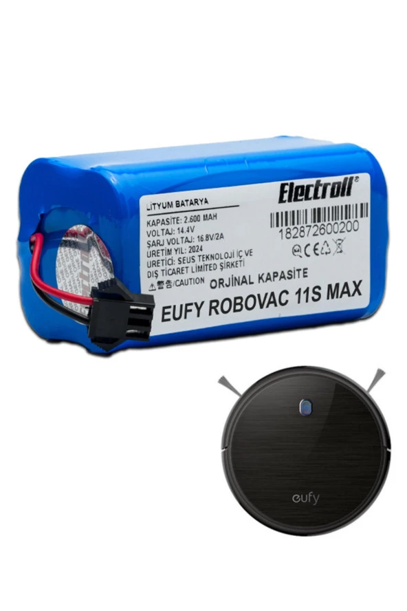 ELECTROLL Eufy Robovac 11s Max Batarya (ORJİNAL KAPASİTE) 2.600mah Pil Akıllı Robot Süpürge Batarya Değişimi - Resim 2