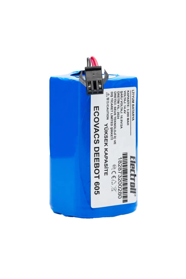 ELECTROLL Ecovacs Deebot 605 Batarya (YÜKSEK KAPASİTE) 3200mah Pil Akıllı Robot Süpürge Batarya Değişimi - Resim 2