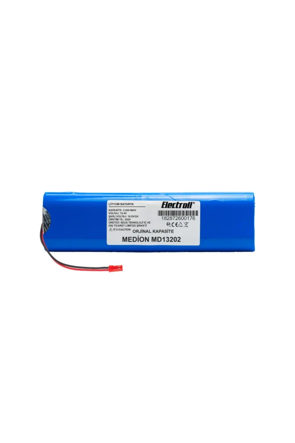 ELECTROLL Medion Md13202 Batarya (ORJİNAL KAPASİTE) 3200mah Pil Akıllı Robot Süpürge Batarya Değişimi