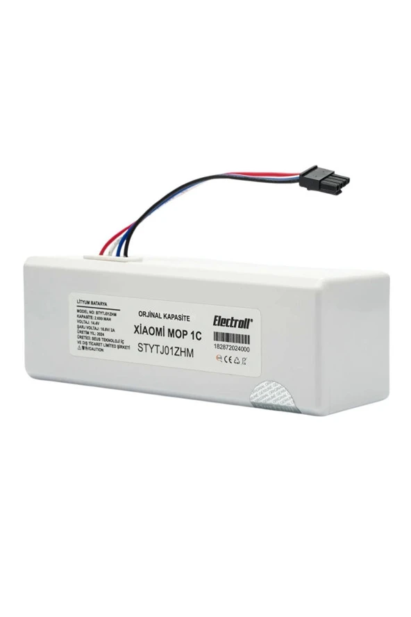 ELECTROLL Xiaomi Mi Vacuum Mop 1c 2in1 Batarya Kutulu (ORJİNAL KAPASİTE) Stytj01zhm 2.600mah Pil Robot Süpürge - 2