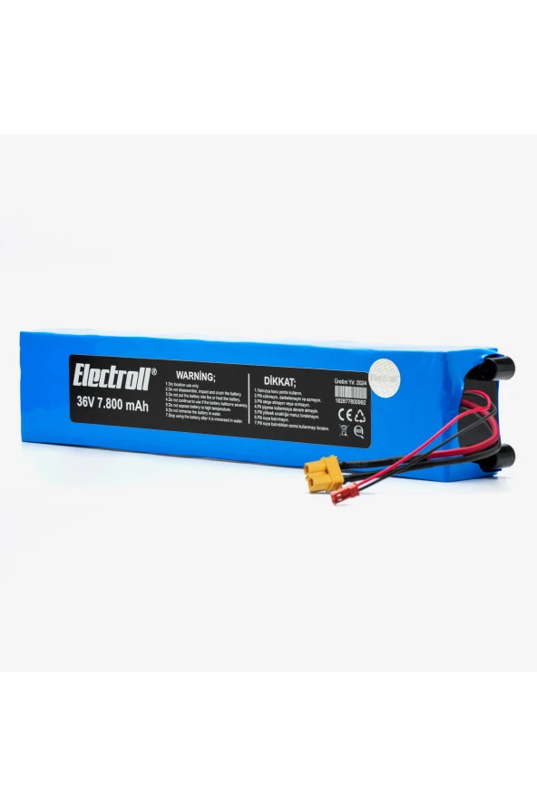 ELECTROLL Pro Batarya (ORJİNAL KAPASİTE) 36v 7800mah Pil Elektrikli Scooter Bataryası Değişim