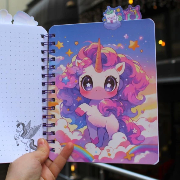 Unick Color Unicorn Seperatörlü A5 Defter