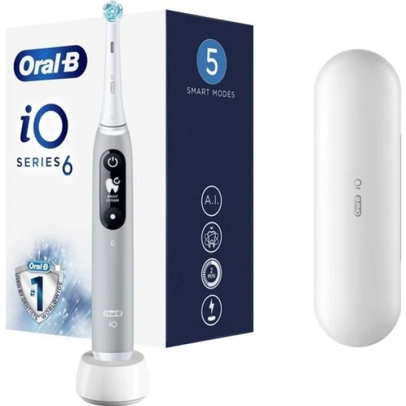 Oral-B iO 6 Şarjlı Diş Fırçası Gri ürün görseli