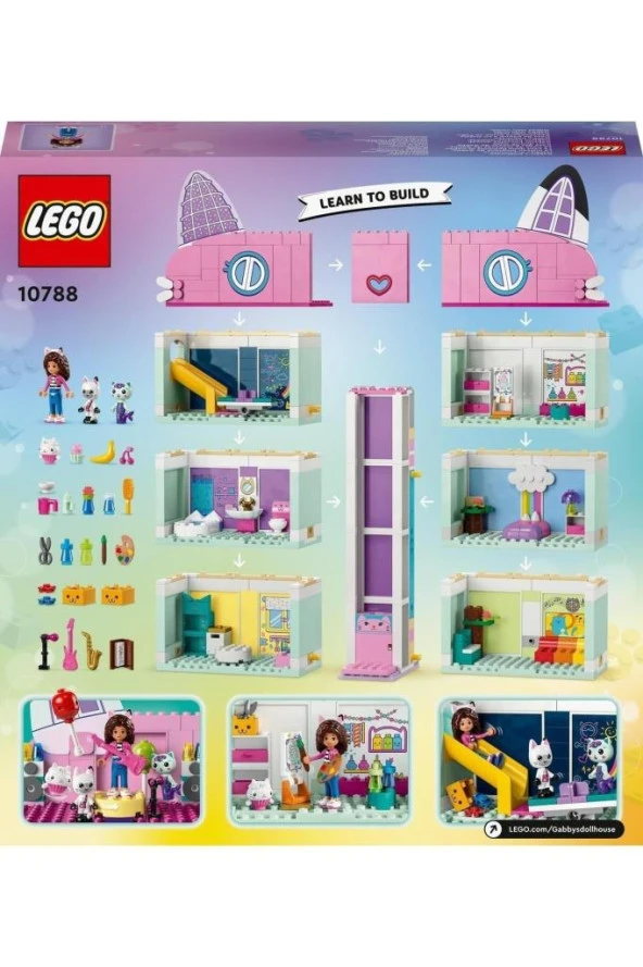 LEGO ® Gabby’s Dollhouse 10788 - 4 Yaş ve Üzeri  Yaratıcı Oyuncak Yapım Seti (498 Parça) - 4