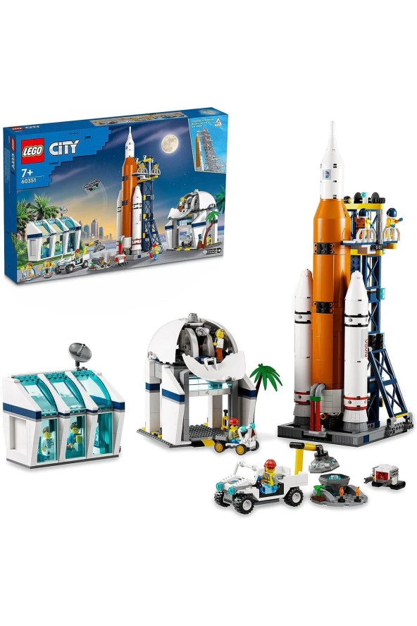 City Roket Fırlatma Merkezi 60351 - Çocuklar Için Yaratıcı Oyuncak Yapım Seti (1010 PARÇA)