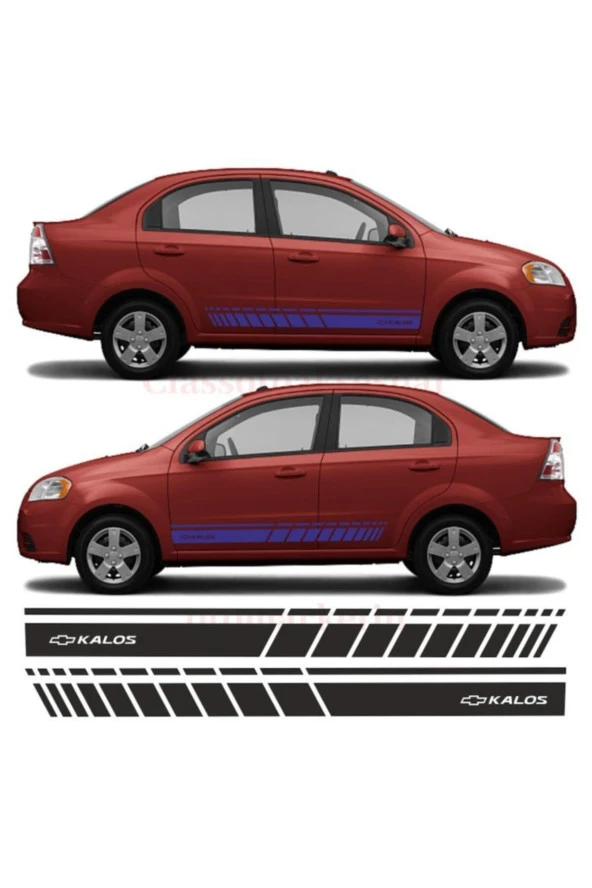 Chevrolet Kalos İçin Uyumlu Aksesuar Oto Yan Şerit Sticker