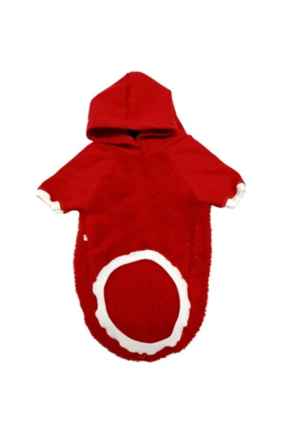 Gobo  Welsoft Kırmızı Kapüşonlu Kedi Köpek Kıyafeti Elbisesi Xlarge/xl/beden 4