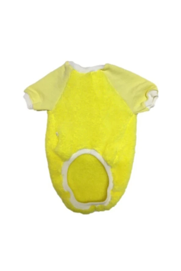 Gobo  Fosforlu Sarı Penye Kollu Kedi Köpek Kıyafeti Elbisesi Large/l/beden 3