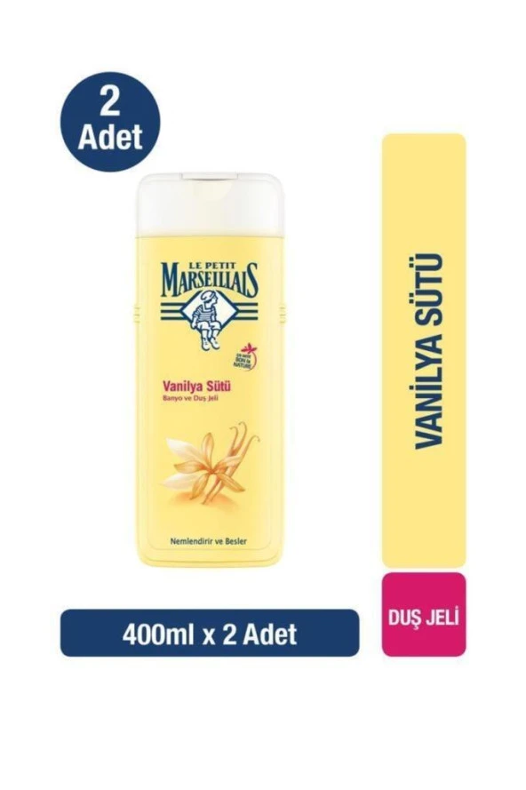 Le Petit Marseillais Vanilya Sütü Duş Jeli 400 ml X 2 Adet