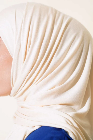 Klasik Penye Şal Vanilya - Resim 4