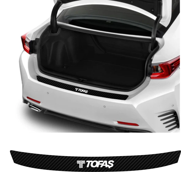 Tofaş Kartal İçin Uyumlu Aksesuar Oto Arka Tampon Bagaj Koruyucu Sticker 92*7 Cm