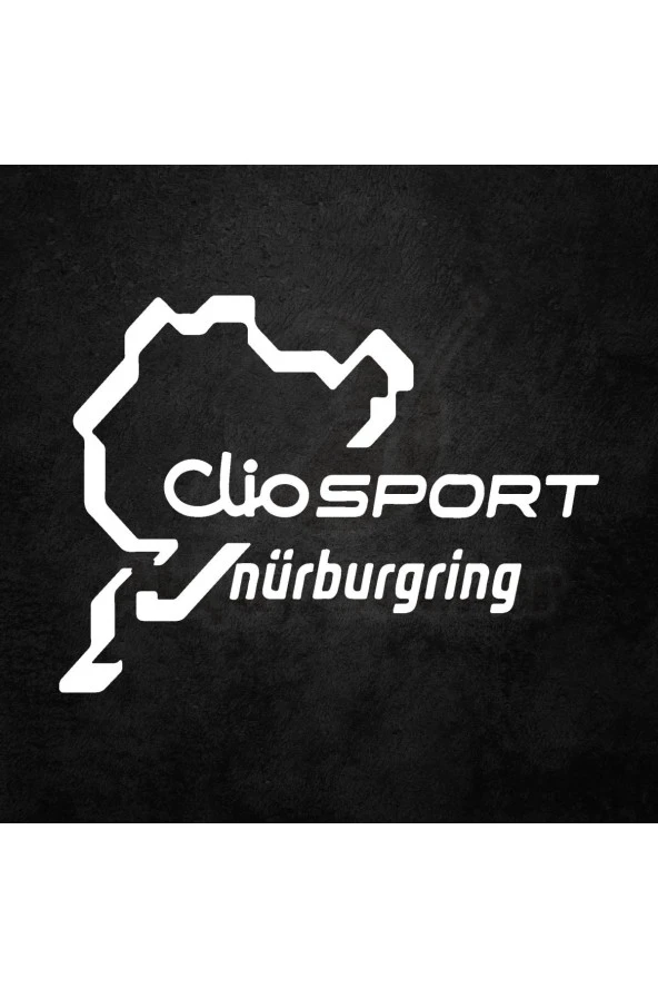 Clio Nürburgring İçin Uyumlu Aksesuar Oto Sticker Beyaz 20*17 Cm - 1