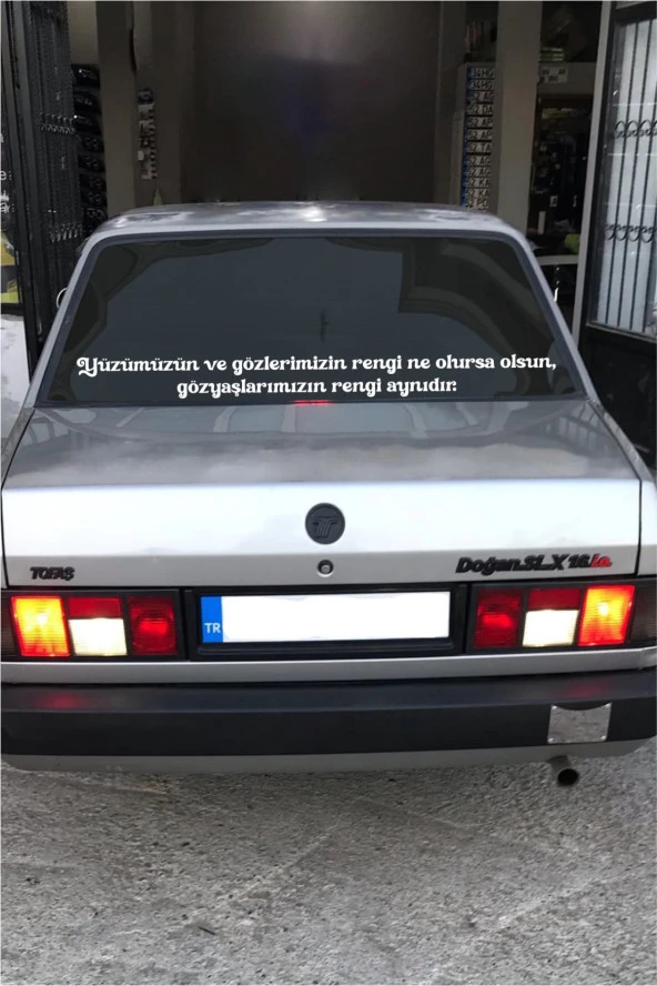 Oto Cam Yazı Sözleri Ticari-Servis-Dolmuş-Panelvan Uzun Sticker Model 7