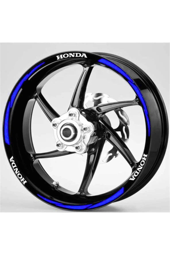 Motosiklet Jant Şeridi Honda Mavi Sağ-Sol/Ön-Arka